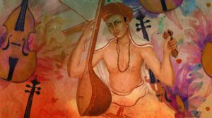 Portrait of Saint Tyagaraja Swami – Legendary Carnatic composer and devotee of Lord Rama