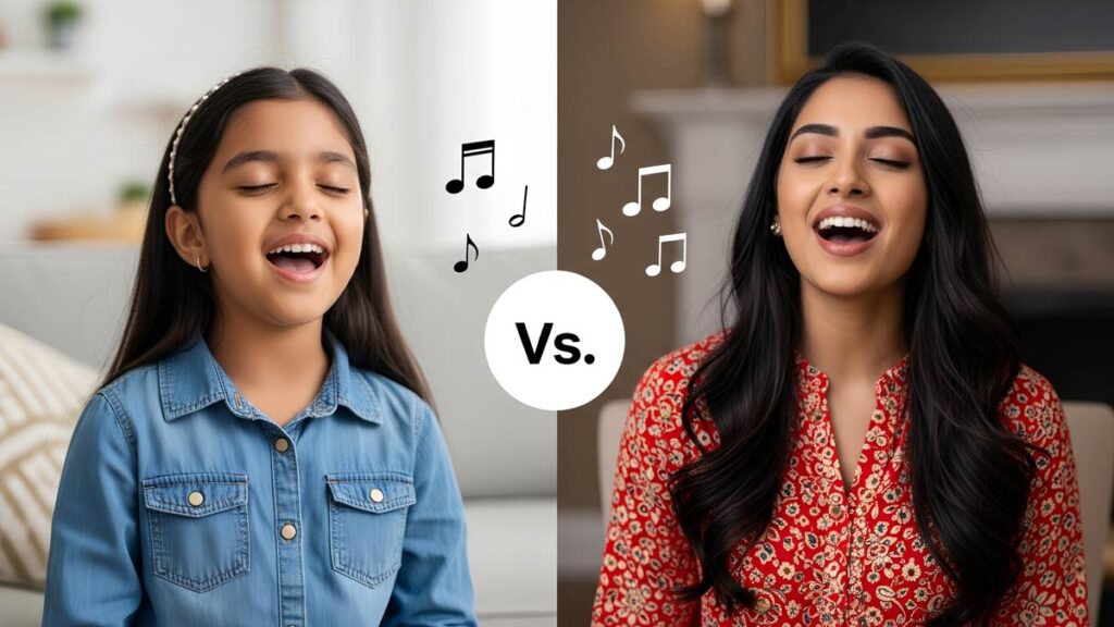 Learning Carnatic music as an adult vs children - different teaching approach comparison.